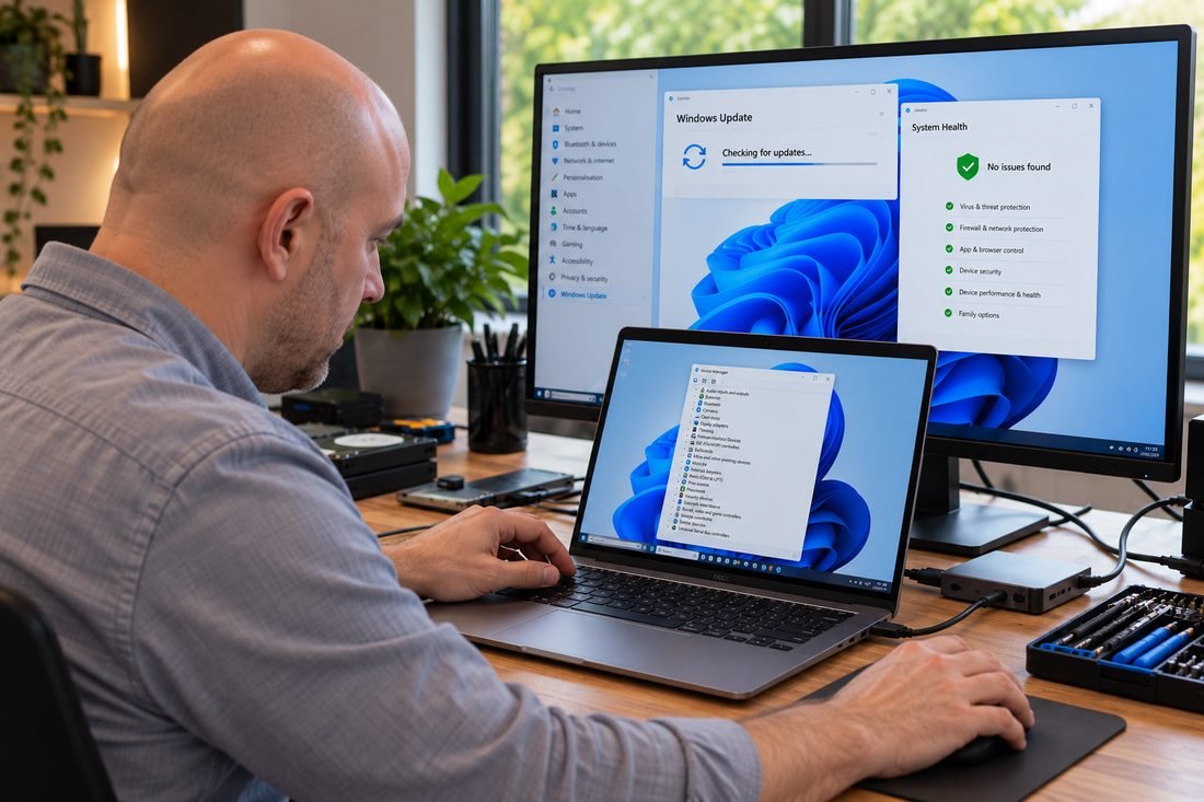 Checking Windows updates and system health